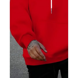 Men'S Christian Faith Hooded Sweatshirt with Prayer Hands & Cross Design - All-Season Casual Pullover, Machine Washable, Kangaroo Pocket & Drawstring Hood, Plus Size, Church Activities & Casual Attire
